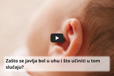 Dijete s bolovima u uhu – ilustracija za članak o upali uha