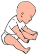 vježbe za bebe - sjedeći stav