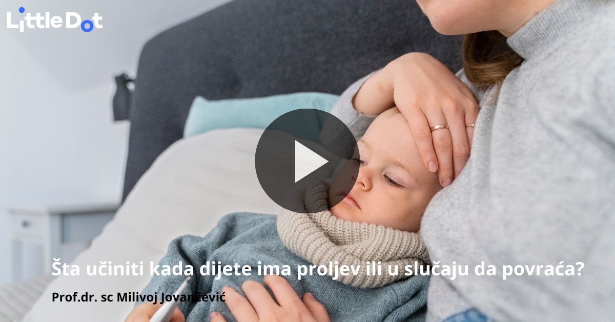 Mama njeguje bolesno dijete koje ima proljev